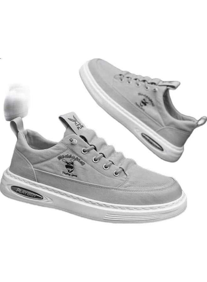 PLAYBOY Men'S Low-Top Canvas Shoes Winter Fashion Shoes Men'S Casual Shoes Grey Size 41 - Image 2