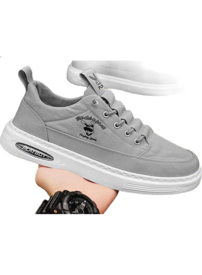 PLAYBOY Men'S Low-Top Canvas Shoes Winter Fashion Shoes Men'S Casual Shoes Grey Size 41 - Image 3
