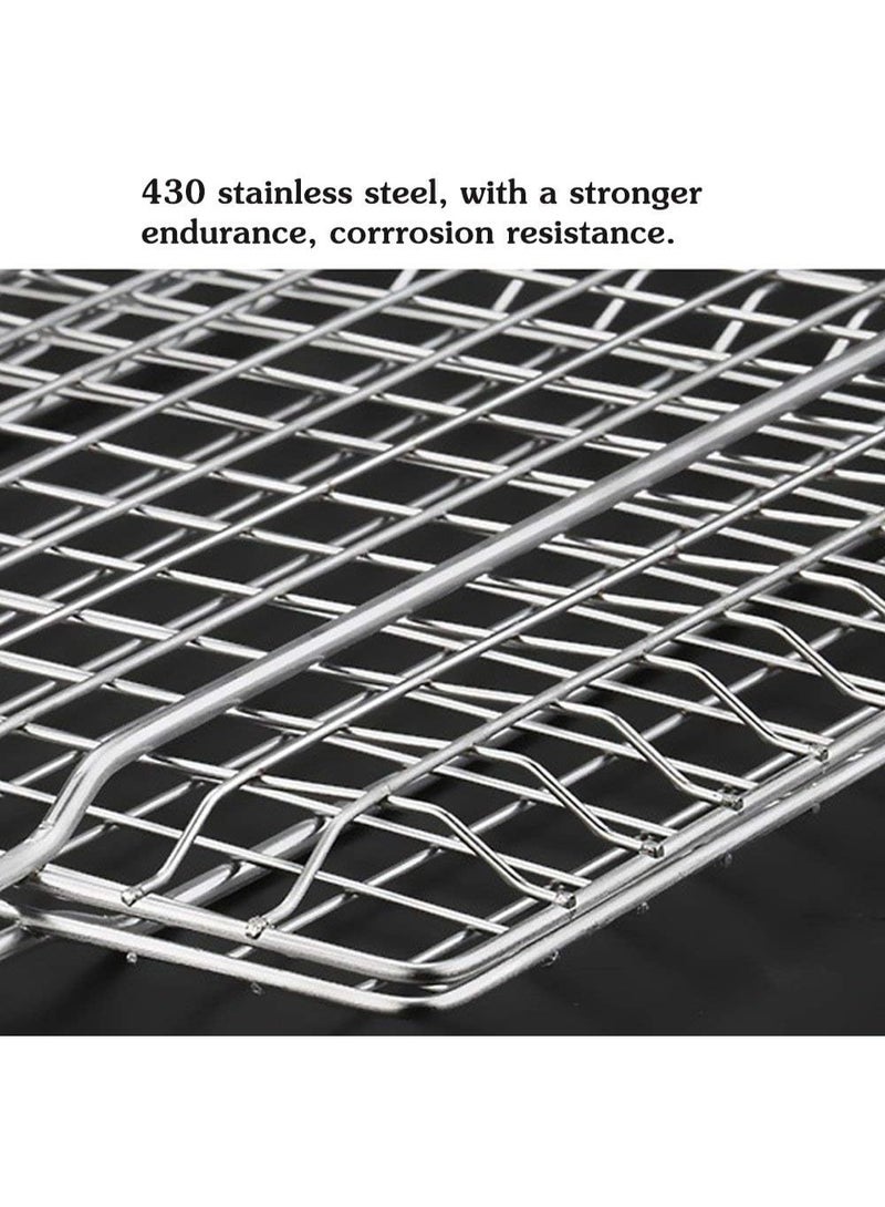 PROMASS BBQ and Fish Grill Two Side Wire Net Grill Camping Cookware  - Image 2