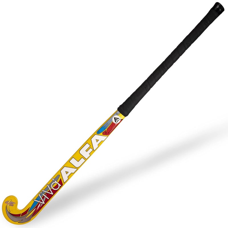 ALFA Viva Composite Hockey Stick with Stick Bag & Free Hollow Ball (Yellow/Low Bow, 37 INCHES) - Image 4