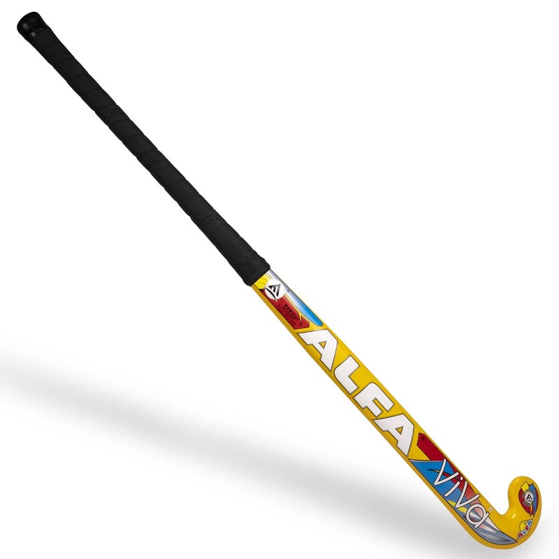 ALFA Viva Composite Hockey Stick with Stick Bag & Free Hollow Ball (Yellow/Low Bow, 37 INCHES) - Image 3