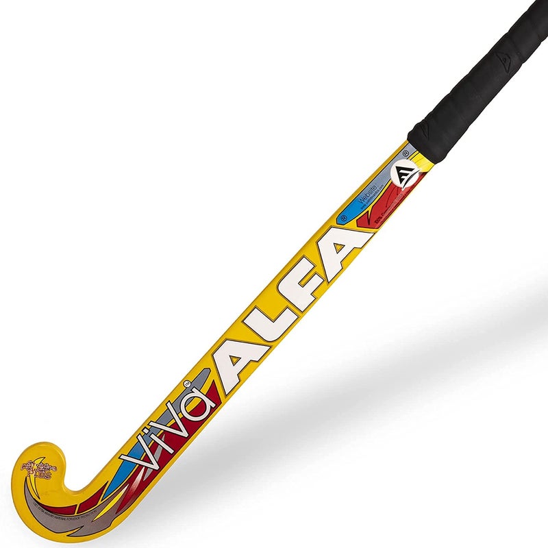 ALFA Viva Composite Hockey Stick with Stick Bag & Free Hollow Ball (Yellow/Low Bow, 37 INCHES) - Image 2