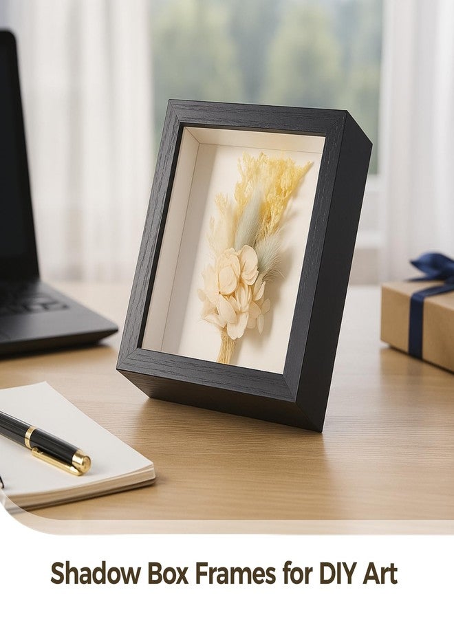 COSYOO Shadow Box Frame Set of 16, 5.9 x 5.9 Inches Shadow Box Frames with Acrylic Fronts, Small Modern Black Display Frames for DIY Art, Wall or Tabletop Decor, for Home Office Gallery - Image 2