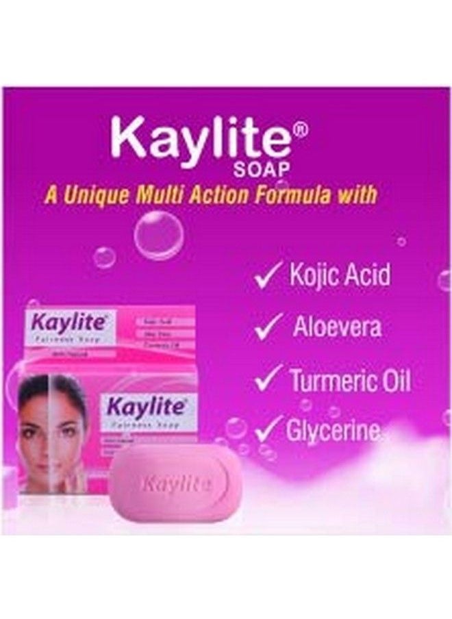 Kaylite Skin Whitening Soap 75 Gm Kojic Acid Aloe Vera & Turmeric Oil Soap (Pack Of 5 Soaps)  - Image 3