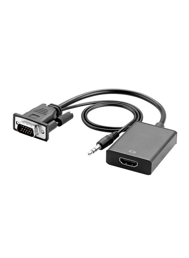 محول Vga إلى Hdmi كابل محول Vga إلى Hdmi أنثى صوت مكتبي للكمبيوتر المكتبي عالي الدقة - اللون: تكامل الصوت (خط التوزيع) - Image 2