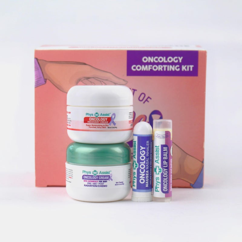 PhysAssist - Comfort kit for Chemo & Radio Patient The Gift of Love, Faith & Support. 2-1.5 oz face and body cream plus lip balm & inhaler - Image 1