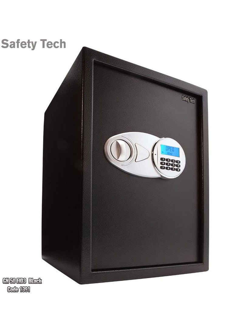 Safety Tech GN50 EID3 Electronic Safe – Digital Display, Burglar Alarm, and Movable Internal Shelves - Image 2