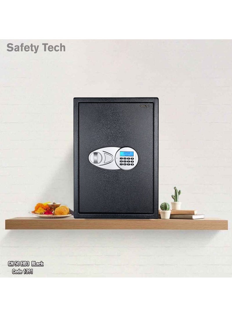 Safety Tech GN50 EID3 Electronic Safe – Digital Display, Burglar Alarm, and Movable Internal Shelves - Image 5