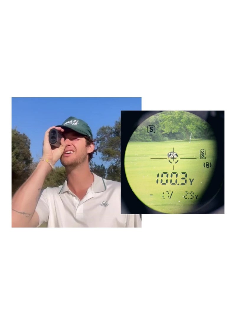HOTO Golf Rangefinder With Slope, 1100-Yard Range, 6X Magnification, Flag Lock, Silicone Eyepiece, Real-Time Measurements, Magnetic Attachment, Usb-C Charging, Ideal For Golf & Hunting Enthusiasts  - Image 2