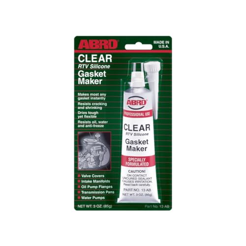 ABRO RTV Silicone Sealant and Gasket Maker: Up to 500 Degree F Heat, High Temp Silicone Sealant, 3 oz/85g Tube - Clear - Image 5