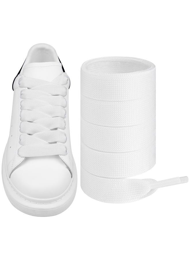 Endoto Shoelaces for Alexander McQueen Flat Shoe Laces Replacement Sneaker Shoes(Color:White,Size:55Inch) - Image 1