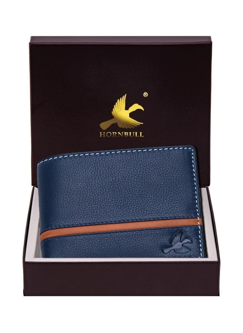 HORNBULL HORNBULL Denial Navy Leather Wallet for Men | Leather Mens Wallet with RFID Blocking | Wallets Men Genuine Leather  - Image 2