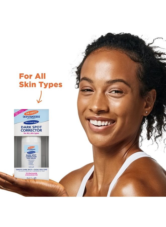 PALMER'S سيروم تصحيح البقع الداكنة من سكين سكسيس مع فيتامين E ونياسيناميد، يساعد في تقليل البقع الداكنة وتغير اللون، سيروم للوجه للبشرة غير المتساوية، 1 أونصة - Image 4