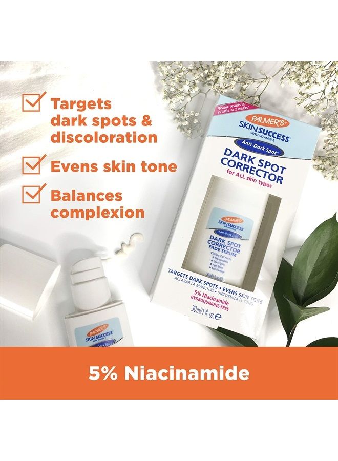 PALMER'S سيروم تصحيح البقع الداكنة من سكين سكسيس مع فيتامين E ونياسيناميد، يساعد في تقليل البقع الداكنة وتغير اللون، سيروم للوجه للبشرة غير المتساوية، 1 أونصة - Image 3