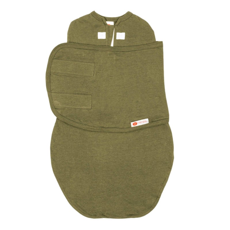 EMB emb 2Way Starter Baby Swaddle Newborn Swaddle Sack Zip Hook Loop Baby Wrap Hip Healthy Infant 614 lbs 03 Months Moss 