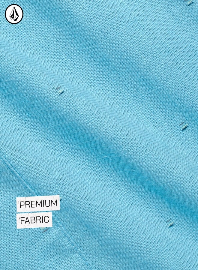 Volcom Baby Boys' Romper - Button Down Collared Infant Playsuit With Matching Bucket Hat for Boys (Infant Sizes: 0-24 Months), Size 0-3 Months, Mineral Blue - Image 4