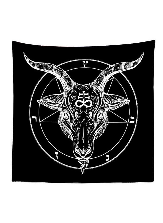 Generic - Demon Satanic Goat Tapestry Black Symbol Divination Wall Hanging Decor Indian Mandala Bohemian Hippie Trippy Large Tapestry For Bedroom Living Room Dorm(80X60 Inch) - Image 1