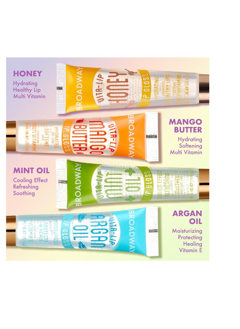 Broadway Broadway Vita-Lip Clear Lip Gloss Moisturizing Hydrating Nourishing Long Lasting High Shine Glossy Lip Care Gloss 0.47oz/14ml (10 PCS SET)  - Image 4