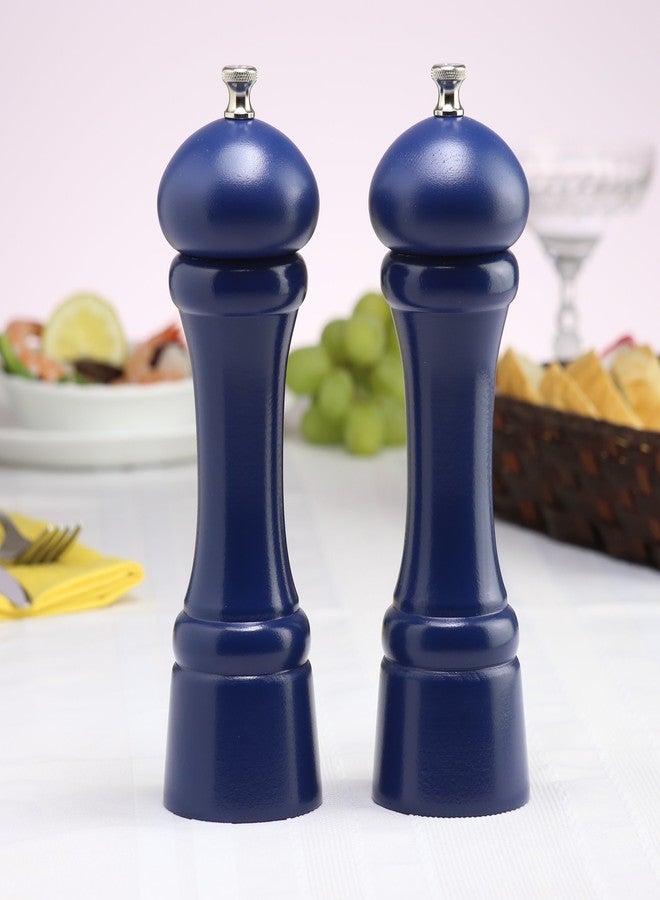 Chef Specialties 8 Inch Windsor Pepper Mill and Salt Mill Set - Cobalt Blue - Made in USA - Image 2