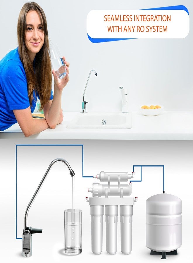 أكوابون صنبور مياه شرب Aquaboon بتقنية التناضح العكسي لحوض المطبخ - مصنوع من الفولاذ المقاوم للصدأ - مطلي بالكروم، بدون فجوات هوائية - Image 5