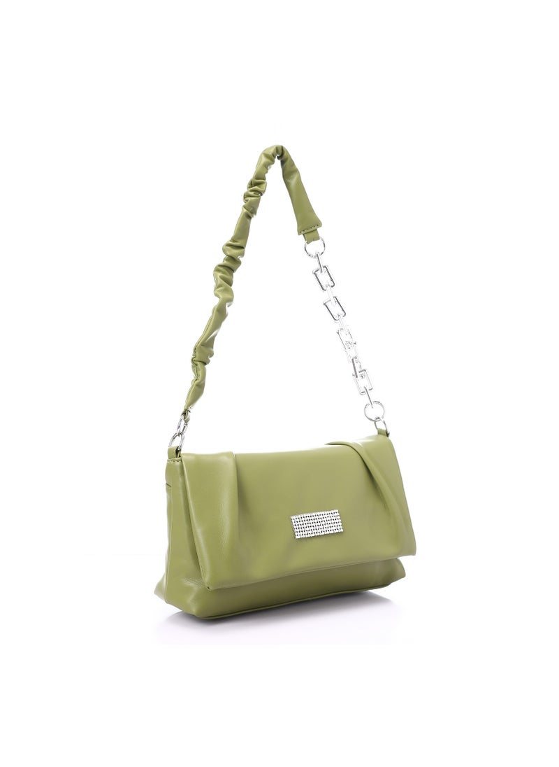 Mr.joe - Magnetic and Zipper Closure Cross-Body Bag - Olive - Image 1