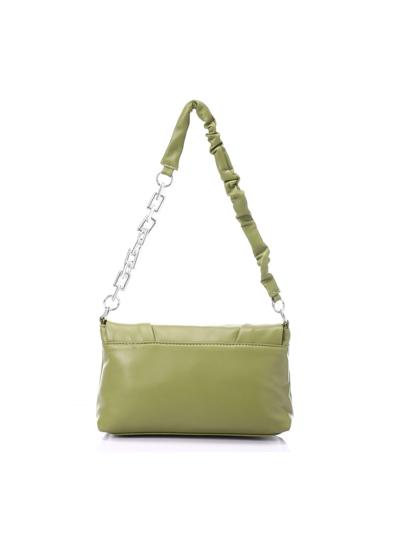 Mr.joe - Magnetic and Zipper Closure Cross-Body Bag - Olive - Image 1