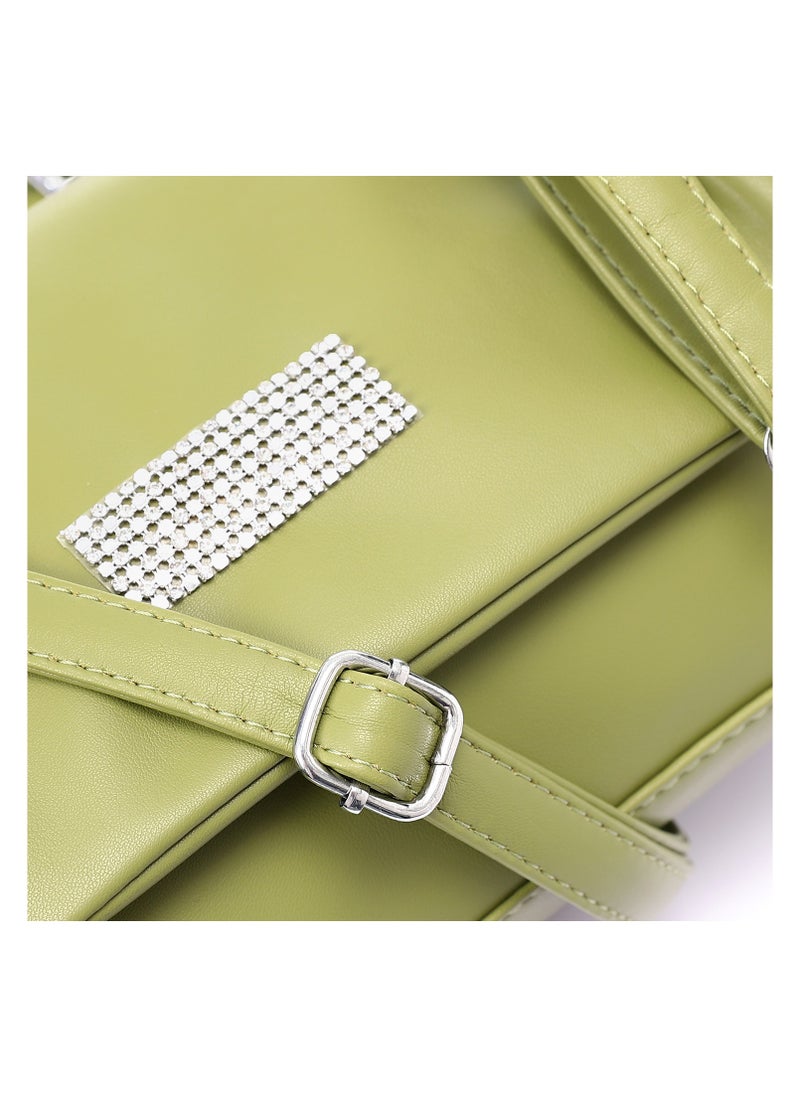 Mr.joe - Magnetic and Zipper Closure Cross-Body Bag - Olive - Image 1