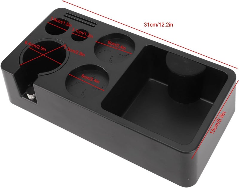 fannay Espresso Knock Box, Espresso Coffee Organizer Box Tamping Station for Storage Espresso Tamper, Distributor, Portafilter & Puck Screen Accessories, Non-Slip Espresso Tamper Holder - Image 5