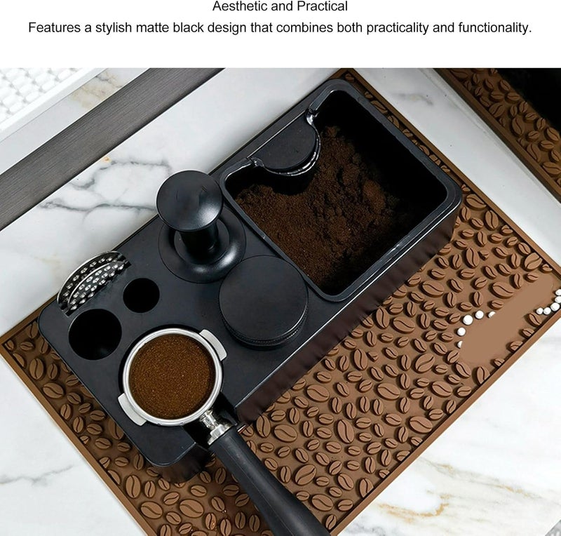 fannay Espresso Knock Box, Espresso Coffee Organizer Box Tamping Station for Storage Espresso Tamper, Distributor, Portafilter & Puck Screen Accessories, Non-Slip Espresso Tamper Holder - Image 3