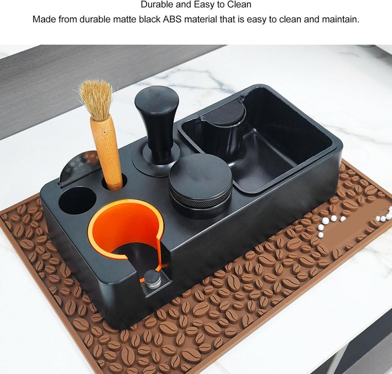 fannay Espresso Knock Box, Espresso Coffee Organizer Box Tamping Station for Storage Espresso Tamper, Distributor, Portafilter & Puck Screen Accessories, Non-Slip Espresso Tamper Holder - Image 2