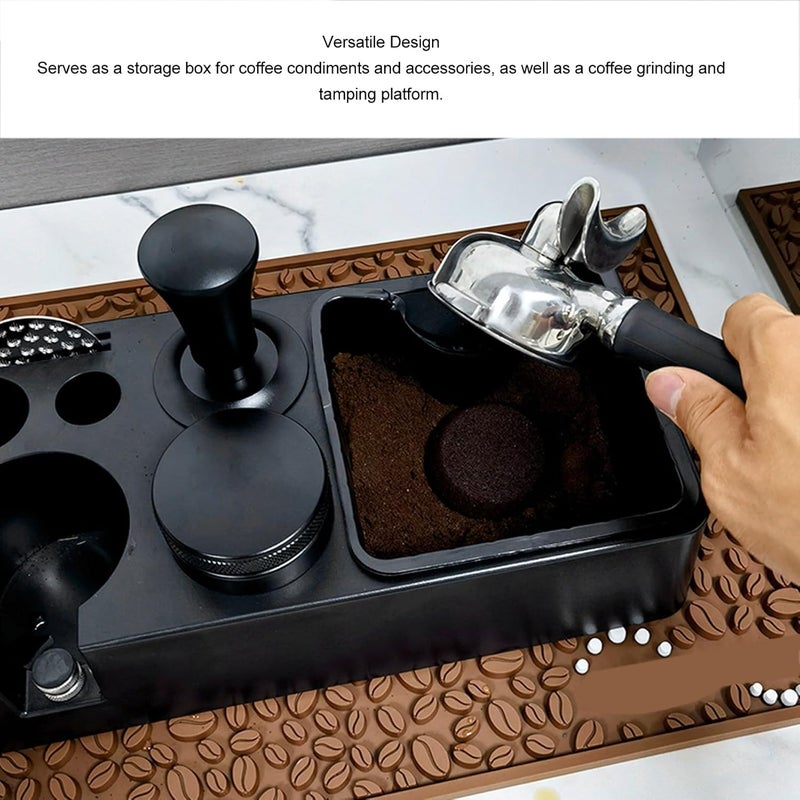 fannay Espresso Knock Box, Espresso Coffee Organizer Box Tamping Station for Storage Espresso Tamper, Distributor, Portafilter & Puck Screen Accessories, Non-Slip Espresso Tamper Holder - Image 4