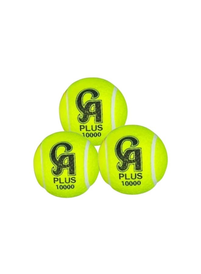 CA Plus 10000 Cricket Tennis Balls - 3Pcs - Image 1