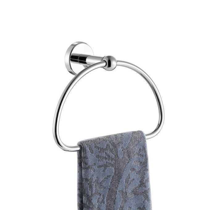 CHROME TOWEL RING STAINLESS STEEL HALF RING TOWEL HOLDER FOR BATHROOM 7 INCH POLISHED CHROME WALL MOUNT TR160CH