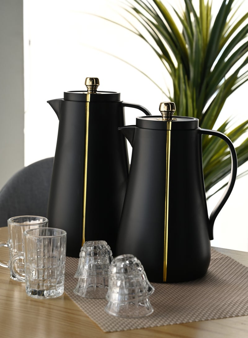 HOMEVEO The Line Thermos Set 1L + 0.6L - Elegant design for coffee and tea and superior thermal insulation to maintain heat for 20 hours - Image 1