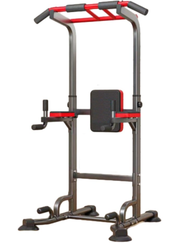 XiuWoo Power Tower Pull Up Dip Station, Pull Up Station with Push-up Bar, Backrest,Lifting Rings, Non-slip Armrests, for Home Strength Training Adujustable Height 170-240cm  - Image 1