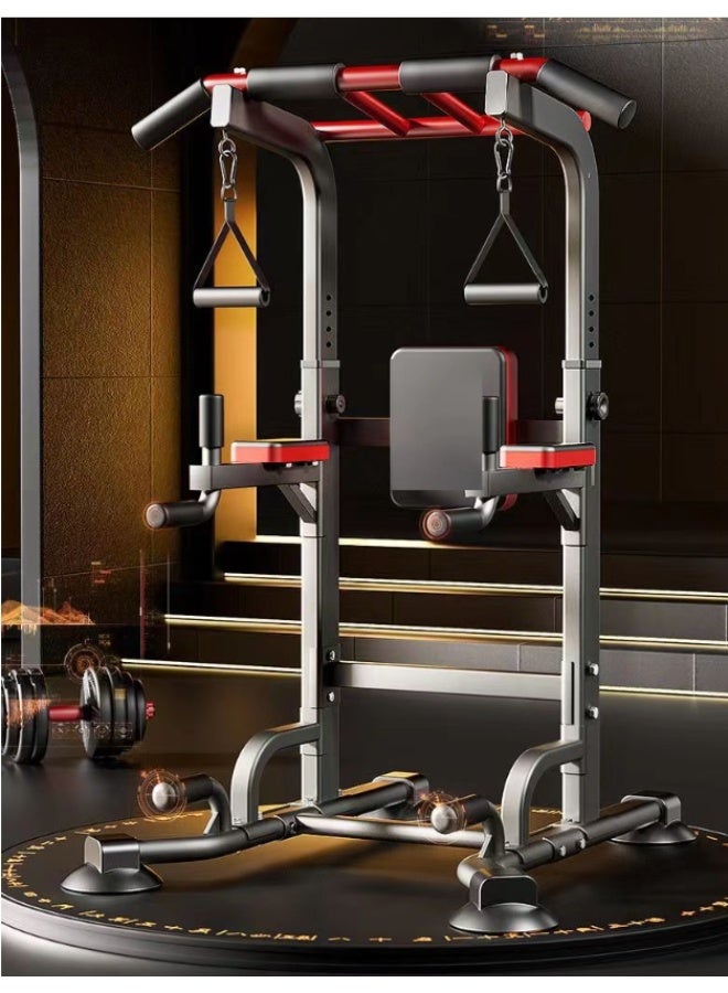 XiuWoo Power Tower Pull Up Dip Station, Pull Up Station with Push-up Bar, Backrest,Lifting Rings, Non-slip Armrests, for Home Strength Training Adujustable Height 170-240cm  - Image 5