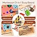 Woodtoe Montessori Toys for Toddler 3 4 5 Year Old 3in1 Busy Board with LED Light Switch Screwdriver Board Set Lock and Key Toy Educational Sensory Toys Fine Motor Skill Christmas Toys for Kids - Image 4