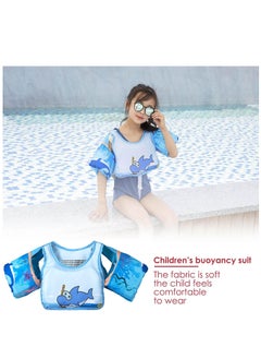 SYOSI Swim Vest Kids, For 30 55 Pounds Boys and Girls, Toddler Floats with Shoulder Harness Arm Wings Children Safety Buoyancy Vest Baby Arm Foam Drifting Floating Swimming Aid  - Image 2