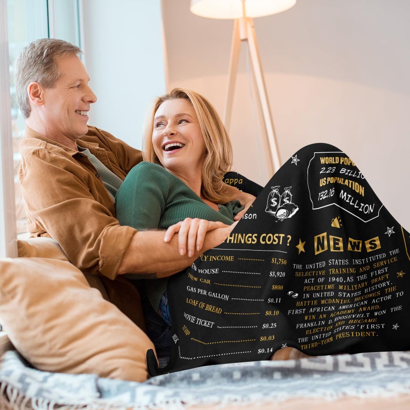 Neuturs 85th Birthday Gifts for Women  85th Birthday Gifts for Men  Best Gifts for 85 Year Old Men Women  85th Birthday Party Decorations  Happy 1940 85th Birthday  85 Birthday Gift Ideas Blanket 60  X 50 - Image 4