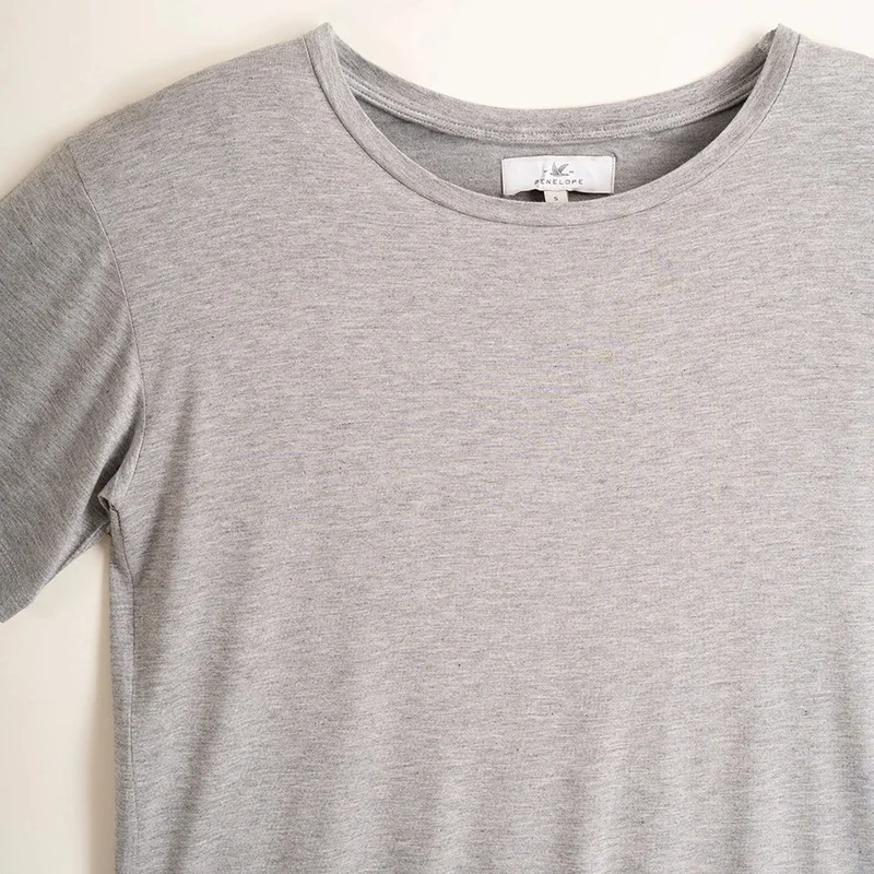 Penelope Women's Short Sleeve T-Shirt M Grey Melange - Baily Collection