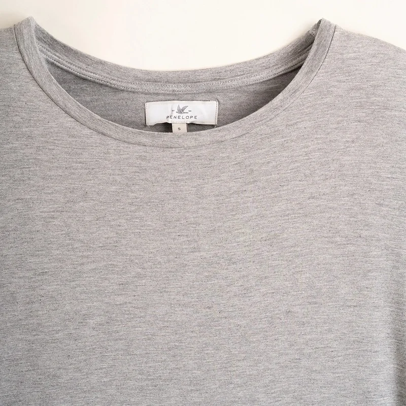 Penelope Women's Short Sleeve T-Shirt M Grey Melange - Baily Collection