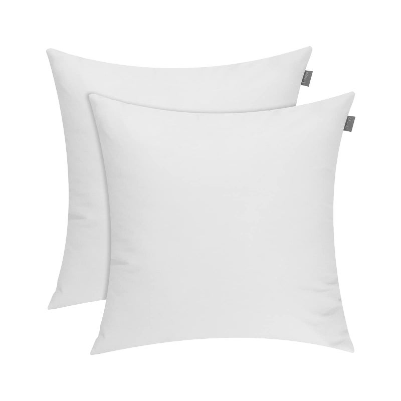 Thmyo 2 Pack Cotton Solid Decorative Square Throw Pillow Covers DIY Throw Pillowcase Blank Sublimation Pillow Cases White Cushion Cover18x18 inch ONLY CoversNO Pillow Inserts