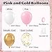 awenztech 60pcs Pink and Gold Balloons 12inch Pink and White Balloon with Metallic Gold Confetti Balloons for Baby Shower Wedding Birthday Party Decorations - Image 4