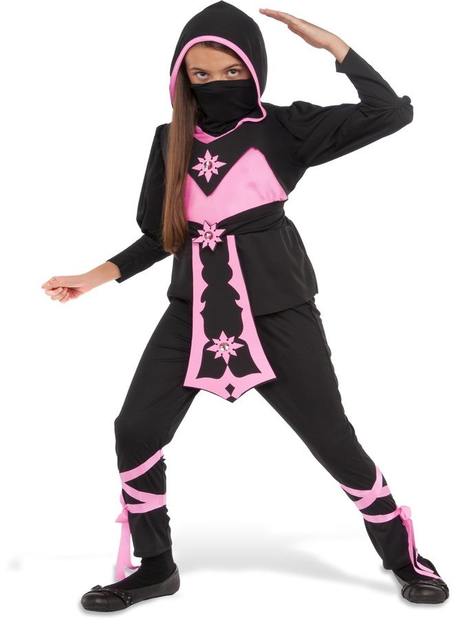 Rubies Child's Pink Crystal Ninja Costume, Large for Themed Parties and Halloween