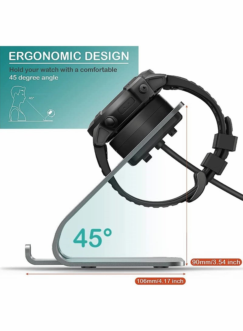 Excefore Charger Stand Compatible with for Garmin Fenix 7 7S 7X 6 6S 6X Pro 5 5S 5X Plus, Epix 2, for Vivomove 3S, Venu 2 Sq, Approach S10 S60, Replacement Aluminum Charging Stand Dock Station Base Accessories - Image 3