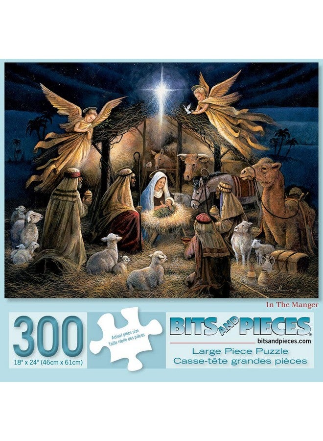 Bits and Pieces - 300 Piece Jigsaw Puzzle for Adults 18" X 24" - in The Manger - 300 pc Religious Jigsaws by Artist Ruane Manning - Image 2