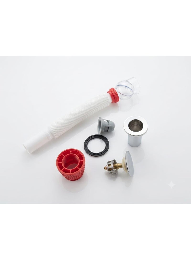 Smart Sink Drain System with Sink Drain Stopper Odor Stopper 1.5 Inch | Visible transparent design, reversible valve, rustproof, grommet seal - Image 2