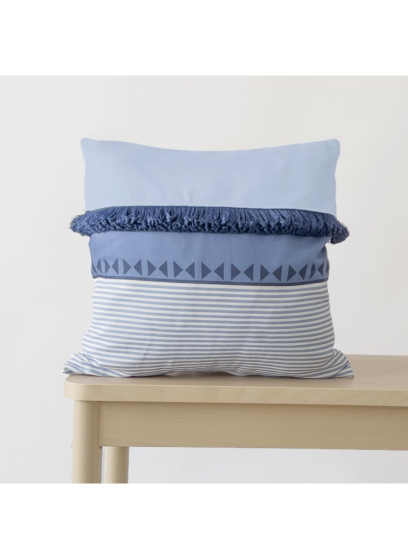 Ritmo Home Tasseled Scandinavian Ethnic Marine Throw Pillow Cover  - Image 1