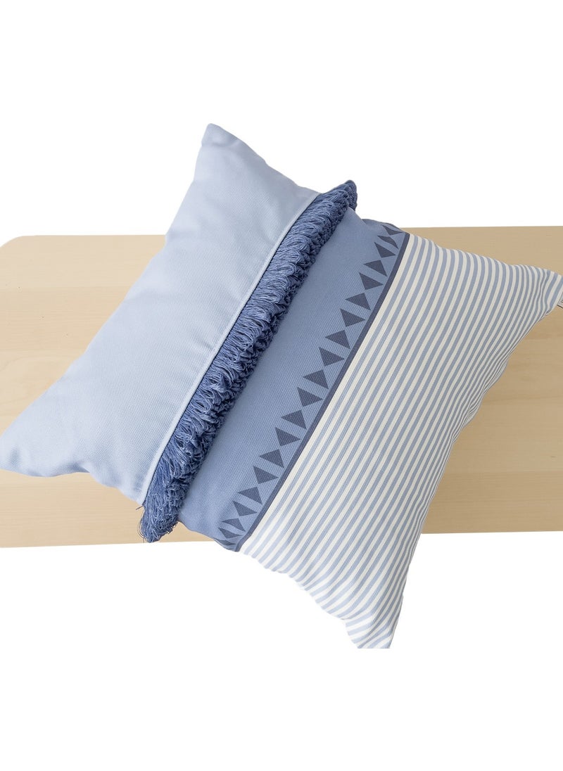 Ritmo Home Tasseled Scandinavian Ethnic Marine Throw Pillow Cover  - Image 2