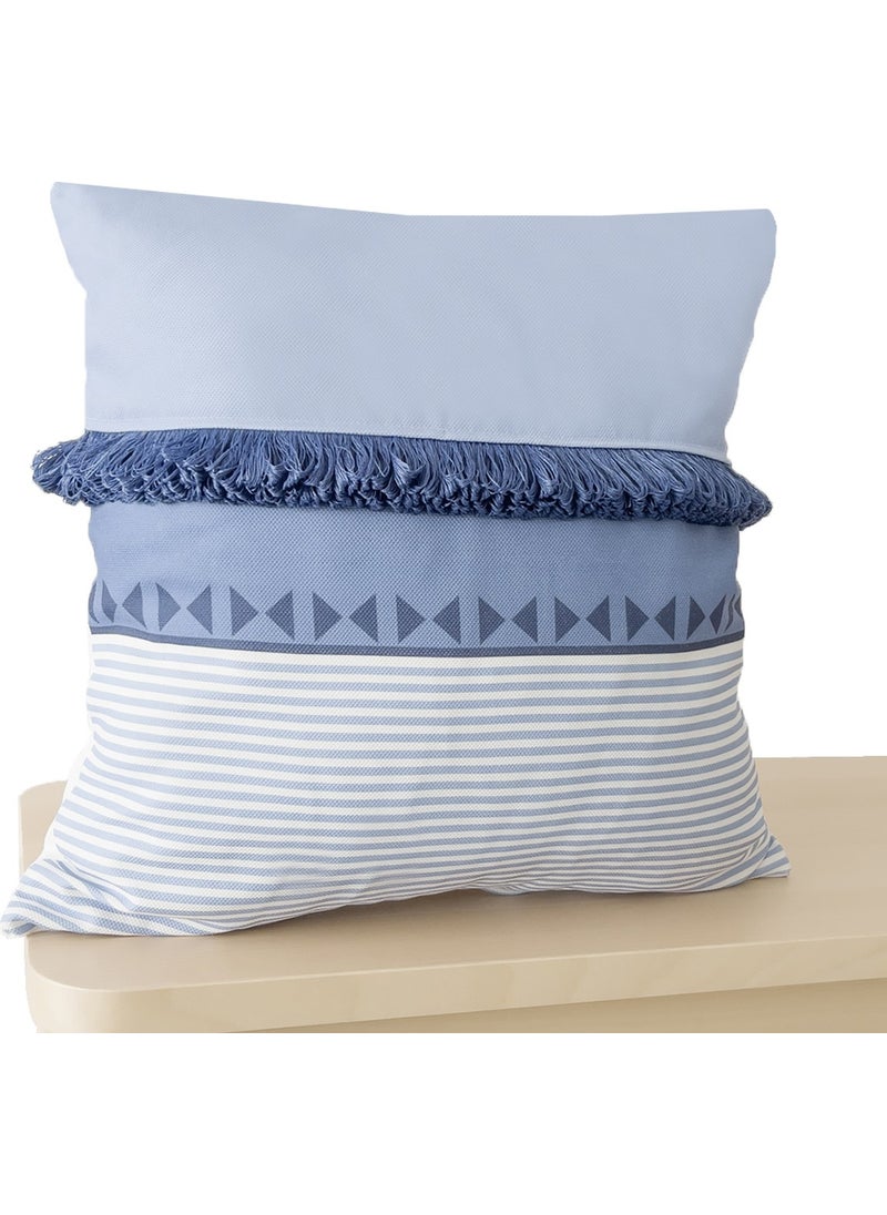 Ritmo Home Tasseled Scandinavian Ethnic Marine Throw Pillow Cover  - Image 3